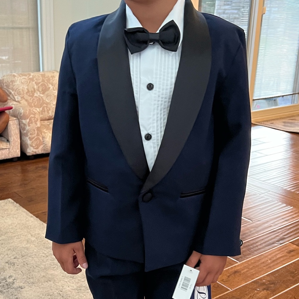 Lito 3 Piece Youth Boys Navy Tuxedo Suit